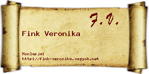 Fink Veronika névjegykártya